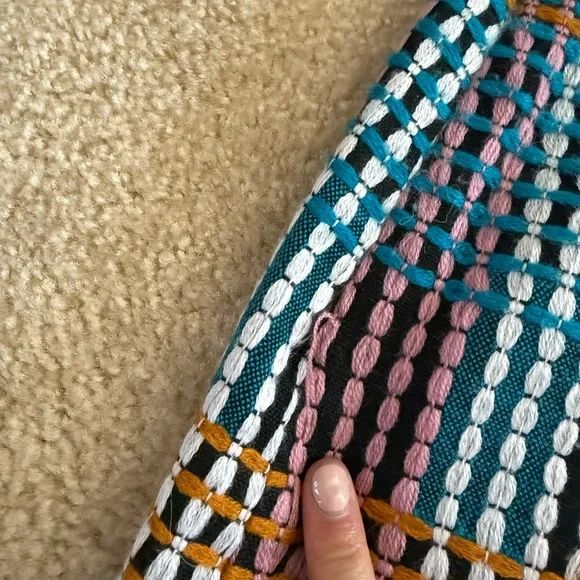 Topshop Women’s Multicolor Woven Patterned Mini Skirt - Picture 4 of 9